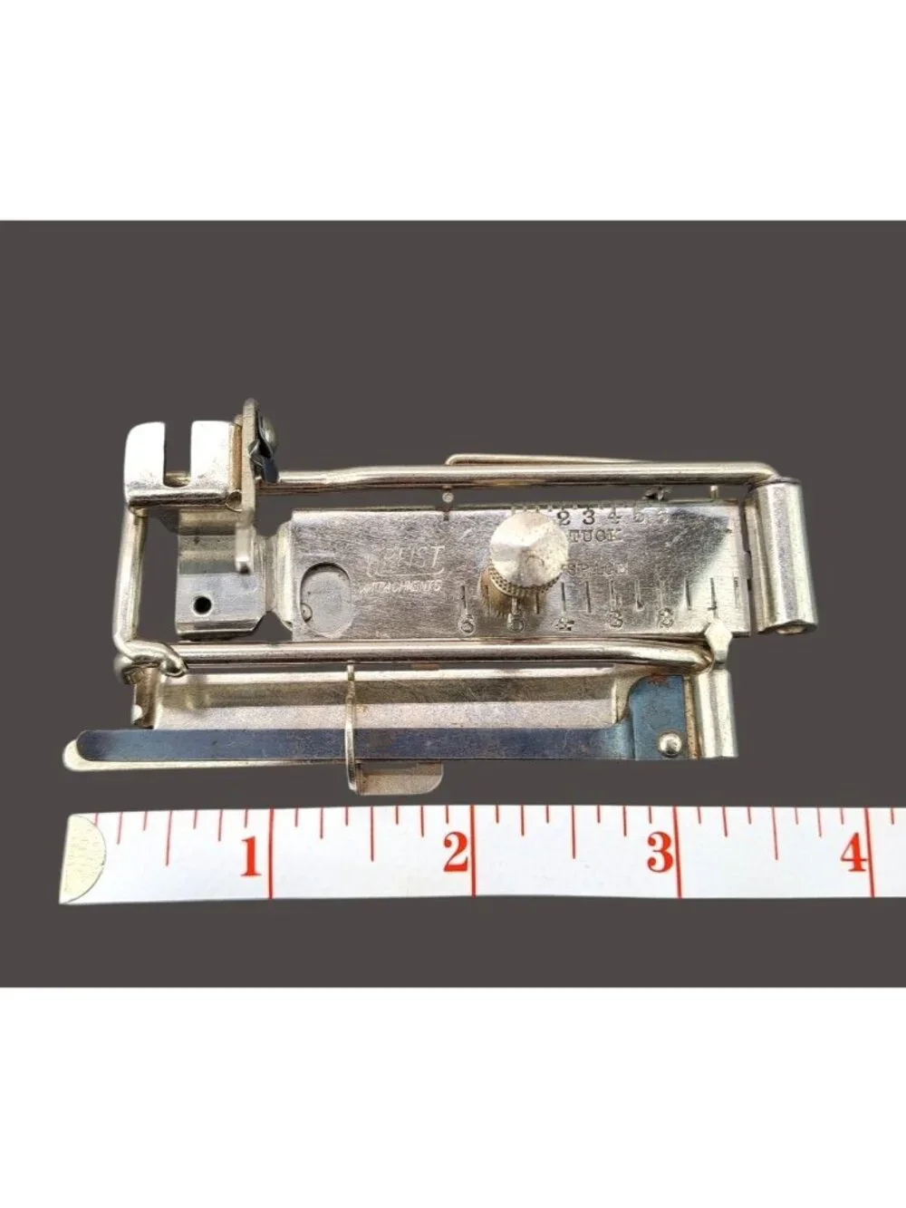 Vintage Greist Sewing Machine Tuck Attachment Metal Adjustable Tucker 1890s